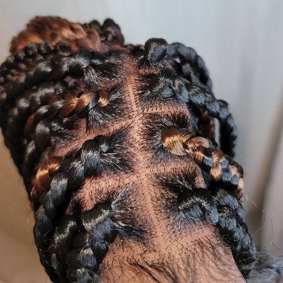New Handmade Box Braid Crochet Wig w/Lace Closure - Picture 8 of 13